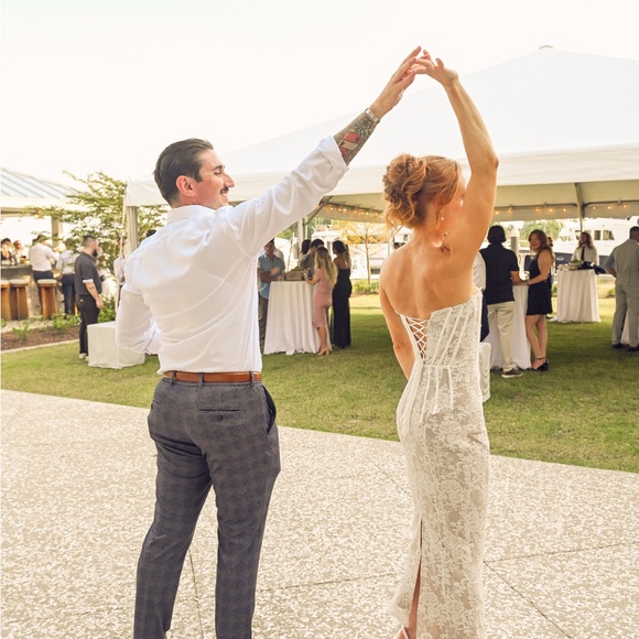 V. Chapman Cream Lace Midi Dress - Picture 9 of 16